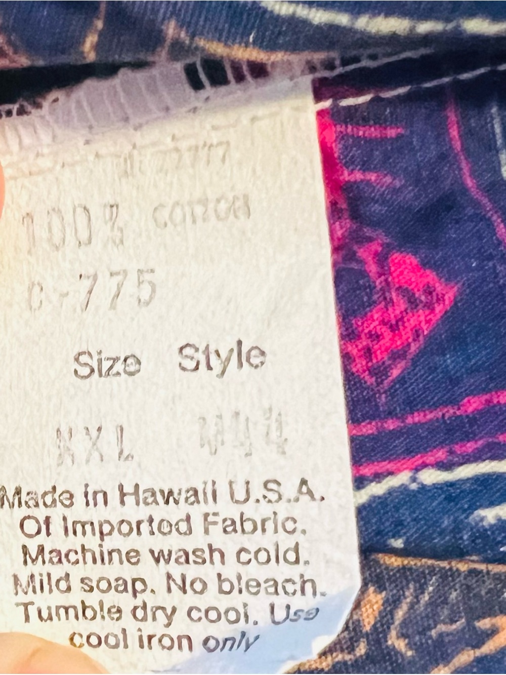 Kahala Blue Hawaiian Tribal Print Popover Shirt XXL - Picture 8 of 8
